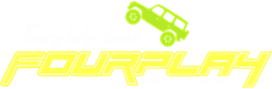 Fourplay 4x4 Adelaide 4wd Specialists - Logo White Green Yellow 300 V3 - Fourplay 4x4 - Adelaide 4x4 Suspension, Bullbars, Canopies & 4WD Accessories & Installation